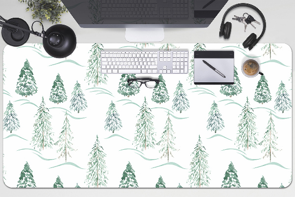 Bureau onderlegger Winter kerstboom