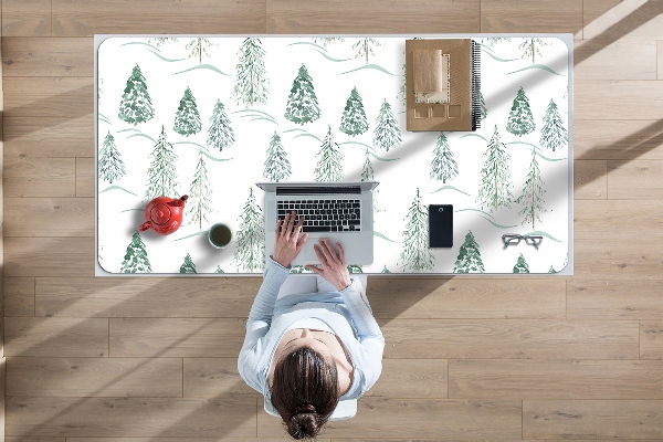 Bureau onderlegger Winter kerstboom