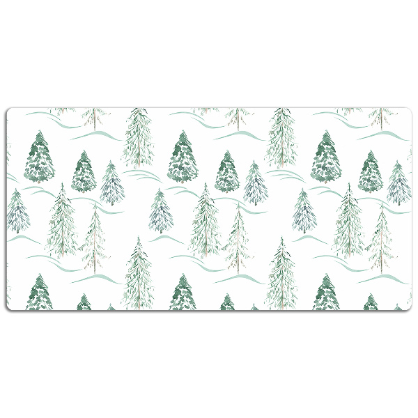 Bureau onderlegger Winter kerstboom
