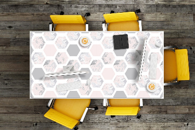 Bureau mat Hexagons