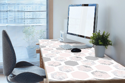 Bureau mat Hexagons