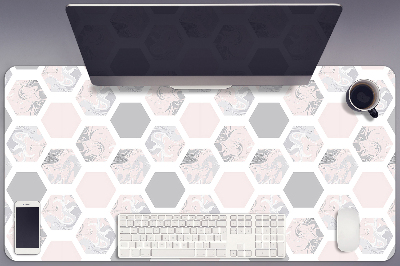 Bureau mat Hexagons