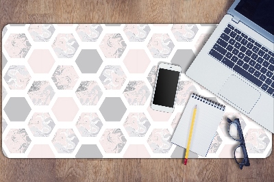 Bureau mat Hexagons