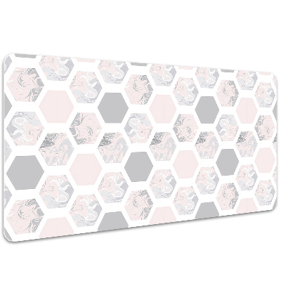 Bureau mat Hexagons
