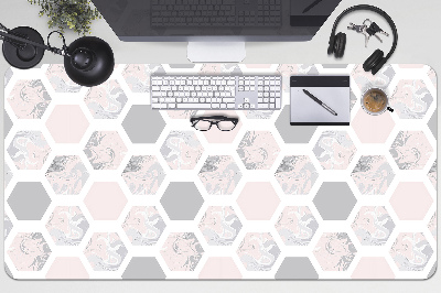 Bureau mat Hexagons