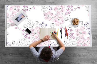 Bureau onderlegger Bloemenpatroon