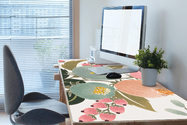 Bureau mat Geschilderde bloemen