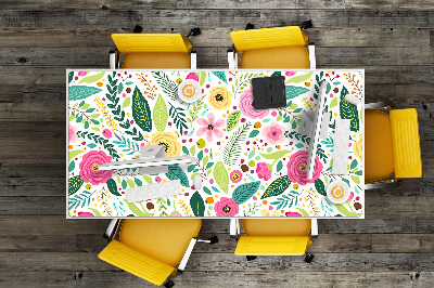 Bureau mat Kleurrijke bloemen