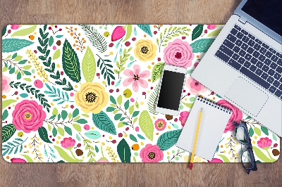 Bureau mat Kleurrijke bloemen