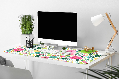 Bureau mat Kleurrijke bloemen