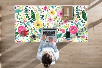 Bureau mat Kleurrijke bloemen