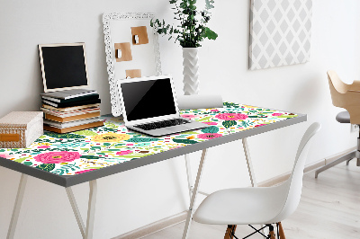 Bureau mat Kleurrijke bloemen