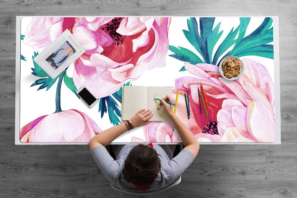 Bureau mat Poppy seed flower