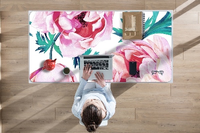 Bureau mat Poppy seed flower