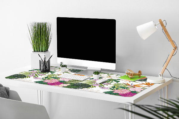 Bureau onderlegger Exotische bloemen