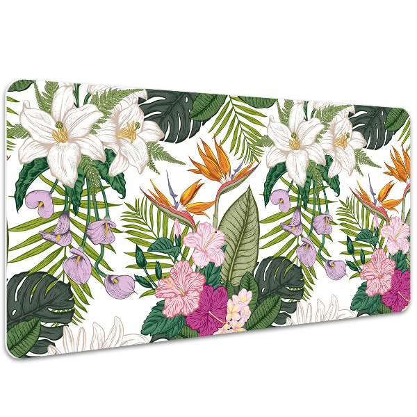 Bureau onderlegger Exotische bloemen