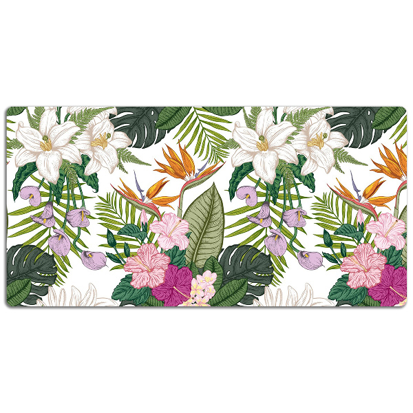 Bureau onderlegger Exotische bloemen