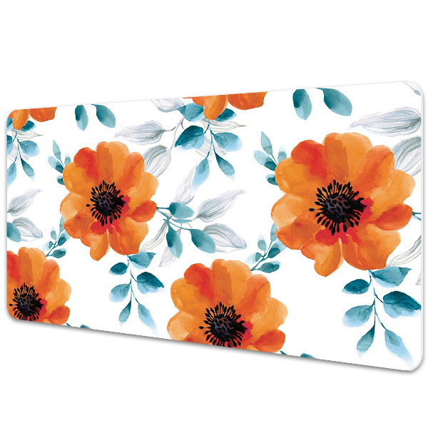 Bureau onderlegger Oranje bloem