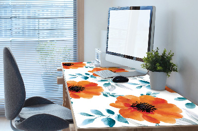 Bureau onderlegger Oranje bloem
