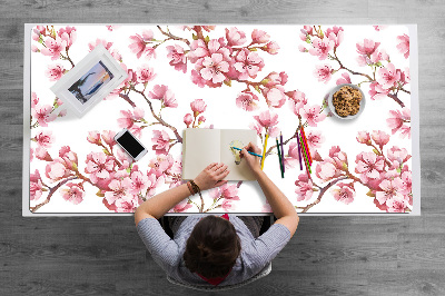 Bureaumat Roze bloemen