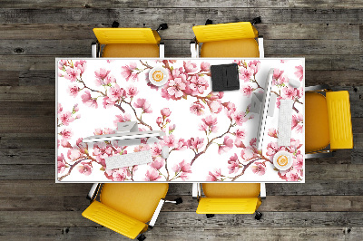 Bureaumat Roze bloemen