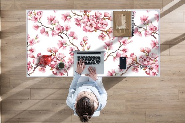 Bureaumat Roze bloemen