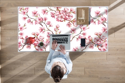 Bureaumat Roze bloemen