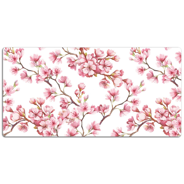 Bureaumat Roze bloemen