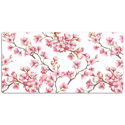 Bureaumat Roze bloemen