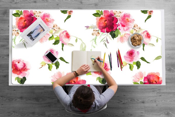 Bureau mat Lente bloemen