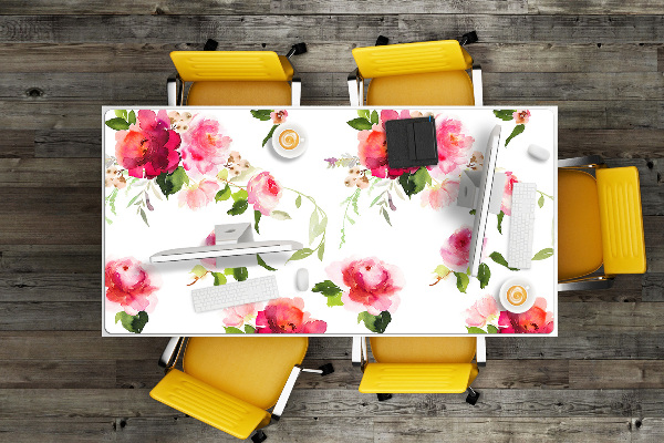 Bureau mat Lente bloemen