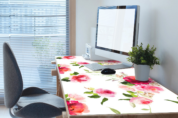 Bureau mat Lente bloemen