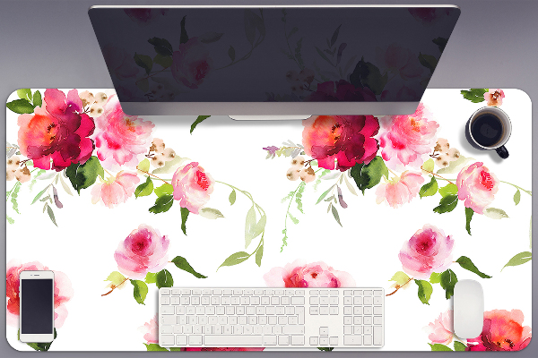 Bureau mat Lente bloemen
