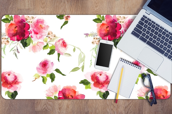 Bureau mat Lente bloemen