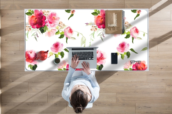 Bureau mat Lente bloemen