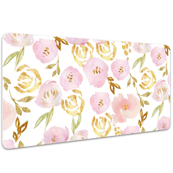 Bureau mat Roze bloemen
