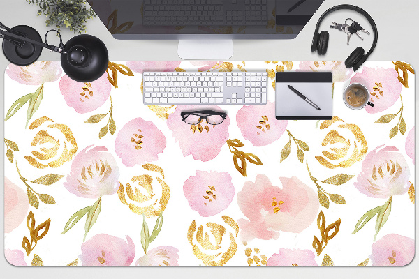 Bureau mat Roze bloemen