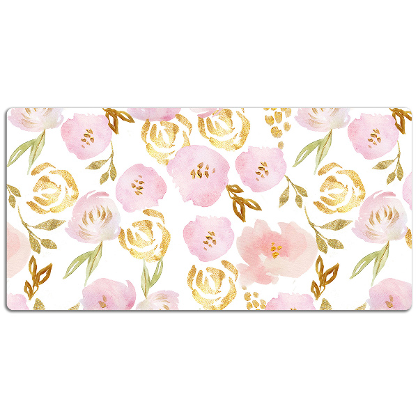Bureau mat Roze bloemen