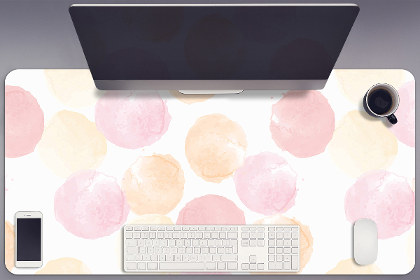 Bureau onderlegger Pastelkleurige stippen