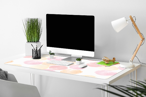 Bureau onderlegger Pastelkleurige stippen