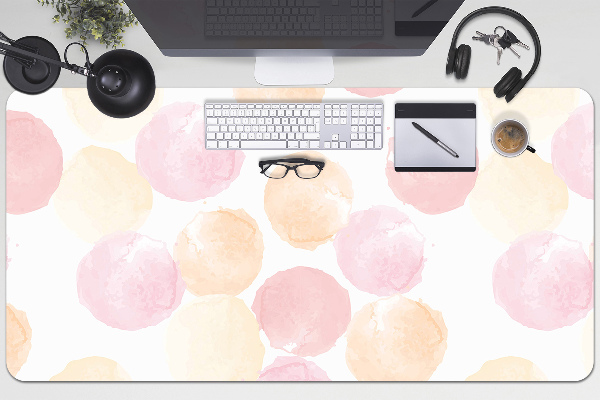 Bureau onderlegger Pastelkleurige stippen