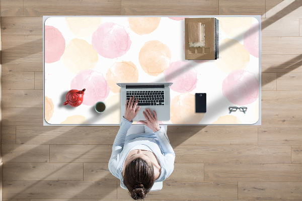 Bureau onderlegger Pastelkleurige stippen