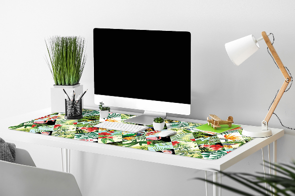 Bureau onderlegger Bloemen en vogels