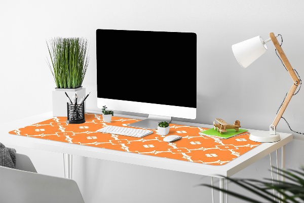 Bureau onderlegger Oranje bloemen