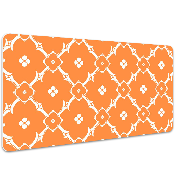 Bureau onderlegger Oranje bloemen