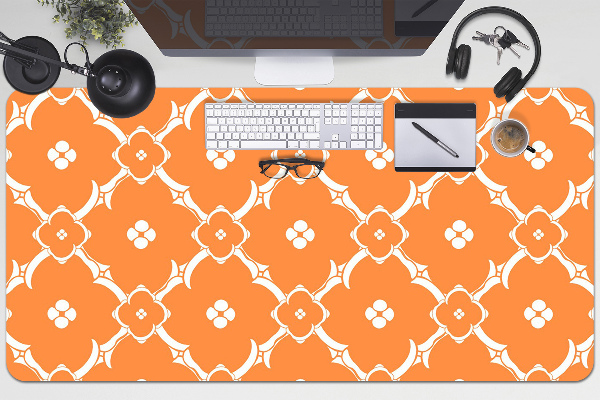 Bureau onderlegger Oranje bloemen