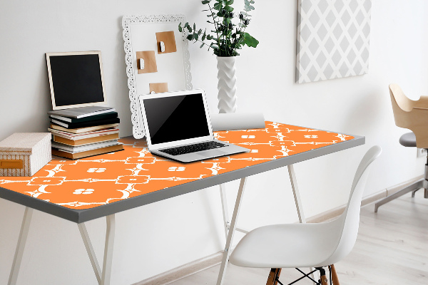 Bureau onderlegger Oranje bloemen