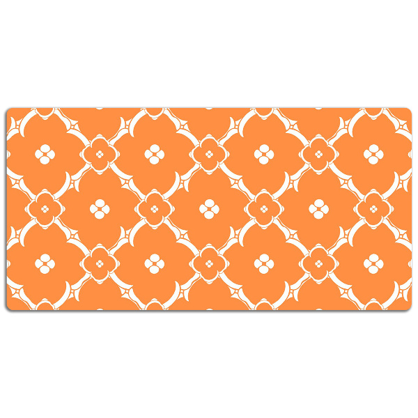 Bureau onderlegger Oranje bloemen
