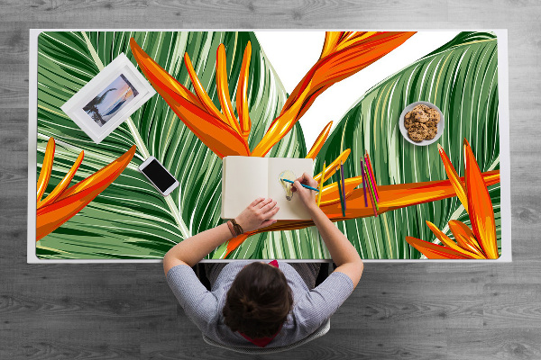 Bureau mat Palm bladeren