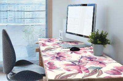 Bureau mat Roze bloemen